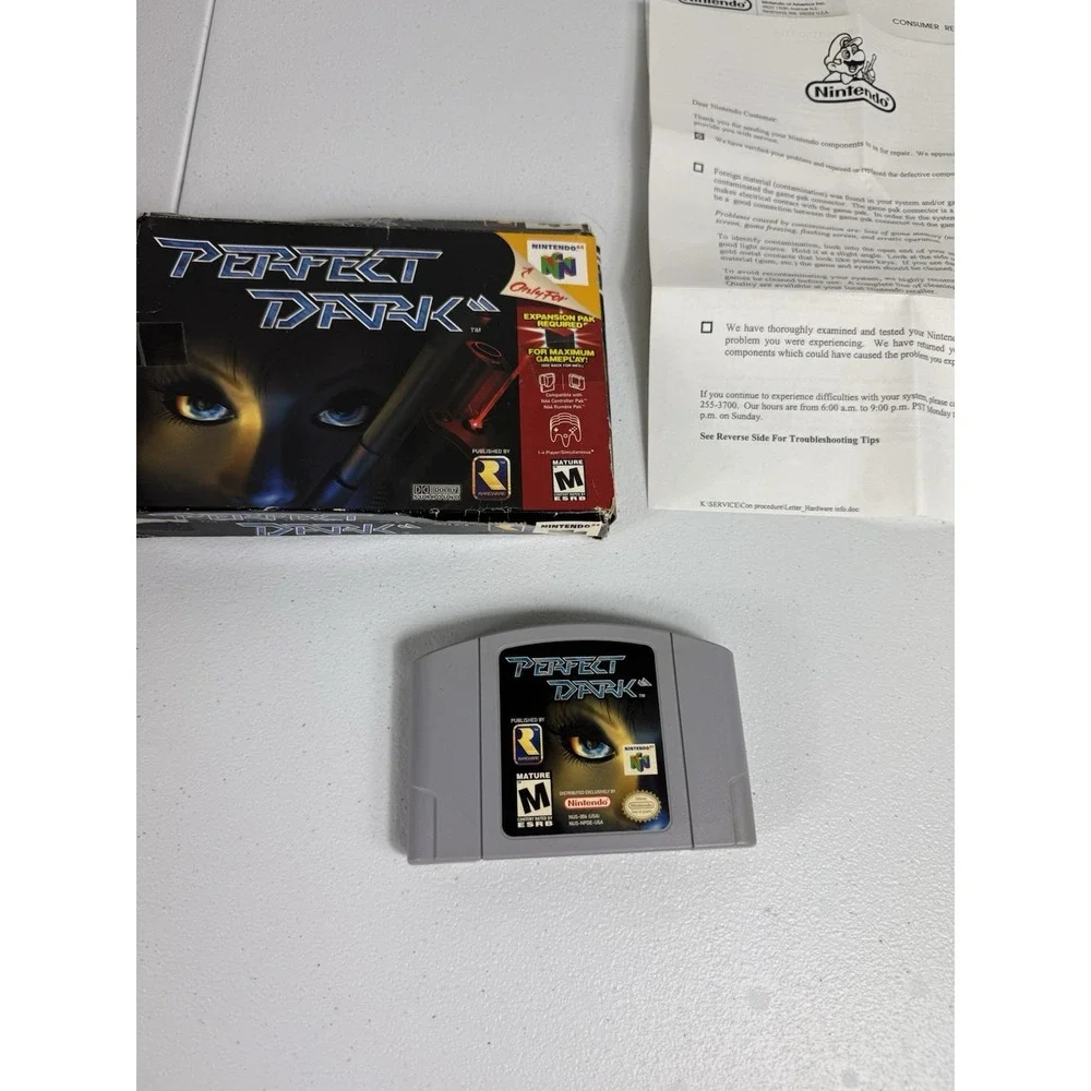 Perfect Dark - Nintendo 64 (N64) with Box, **Missing Manual** TESTED!